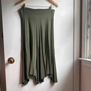 Elegant Olive Green Maxi Skirt